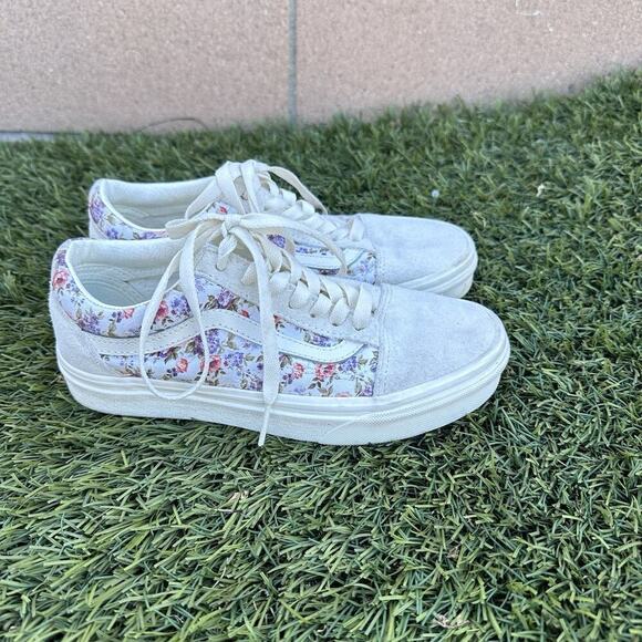 NWOB Vans Sk8 Low Vintage Floral Print Shoe US Size: 5.5 women/teens spring - Picture 4 of 7